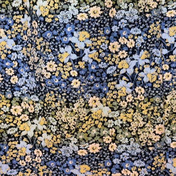 Women's Brooks Brothers Blue Green Cream Floral Tapestry Mini Skirt Size 8 - Picture 5 of 7